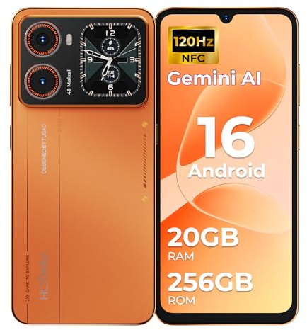 HOTWAV X100 GT Smartphone Android 16 con IA 20GB+256GB/TF TB Telefono Cellulare 5160mAh Cellulare 6.9 120Hz Telefoni 48MP+16MP Touchscreen Secondario Telefono/Vibrant Island/Telecomando IR/NFC/GPS