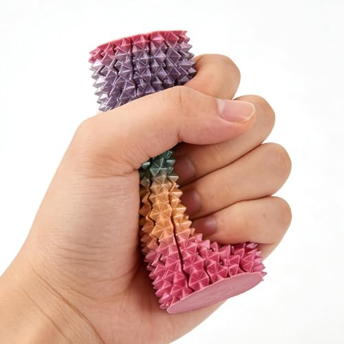 Spiky Anti Stress-leksak - Sensoriskt fickspel för taktil stimulering, bärbar Spiky Grippy Stim Fidget för studenter, skrivbord, kontor, arbete, möten, studier, klasser,