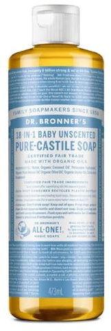Dr. Bronner Baby-Mild Pure-Kastilien Seife, Flüssig Ungeduftet, 472 ml