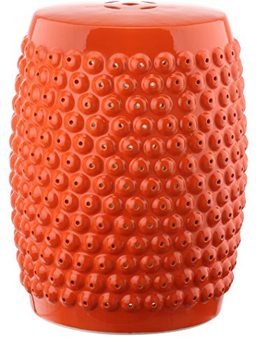 Safavieh Stella Glazed Ceramic Decorative Garden Stool, Orange
