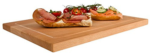 Staboos Schneidebrett KOLJA 40 x 30 x 2 cm, Buche natur mit Saftrille