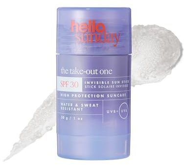 hello sunday | Stick invisible hidratante cara y cuerpo, enriquecido con Ácido Hialurónico y Aceite De Jojoba - FPS 30, 30 g