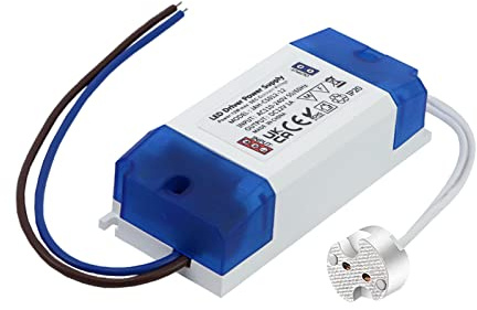 Noobibaba Transformateur LED 12V, alimentation 12V 1a, petit transformateur 220-230V à 12V LED 12W, transformateur pour GU5.3 MR16, prises bi-broches pour G4 GU5.3 G6.35, GY6.35 1 pièce