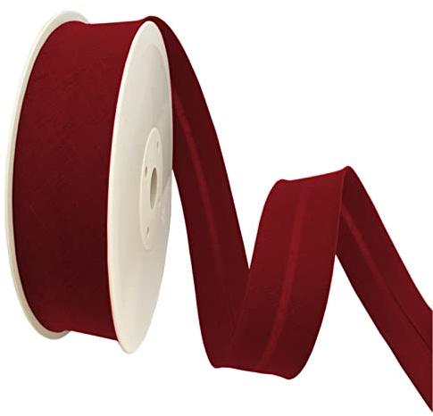 TEXTEX = 40 mm Breites Schrägband. 50% Baumwolle und 50% Polyester. Stück von 10m - (Granat)