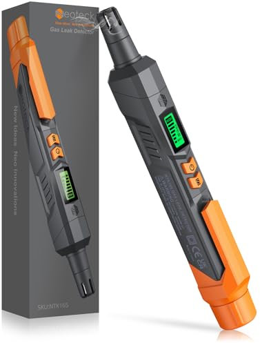 Neoteck Gas Leak Detector Natural Gas Detector with Audible & Visual Alarm, Portable Gas Sniffer to Locate Combustible Gas Leak Sources Like Methane, Propane for Home-Grey