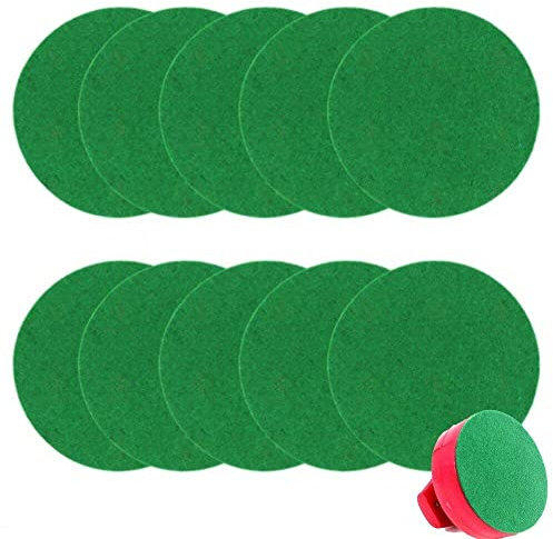Haowul Air Hockey Mallet Filz Pads 10pcs Air Hockey Tisch Filzzusammen Ersatzpolster Grüne Filzaufkleber Für 94 -mm -lufthockey -Pushers