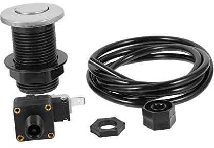 OSALADI Pulsante Avvio Smaltimento Rifiuti Vasca Da Bagno in Acciaio Inossidabile e Abs, Accessorio Pneumatico Per Aria Di Smaltimento, Set Di Ricambio Per Fornitura Casa Cucina