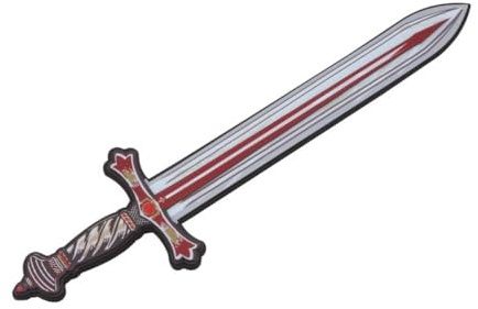 Chaks - Épée Chevalier MÉDIÉVAL Lion Rouge Mousse EVA 45CM - Accessoire de déguisement - Cosplay pour Enfant, Teen - Thême(s) : Carnaval