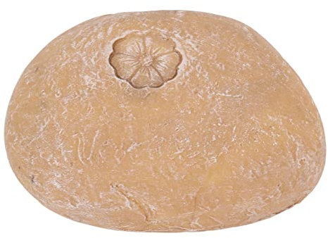 Eeneme Pet Memorial Garden Stone DIY Letras Simulación Guijarros Pet Grave Marker para Perros Gatos (Pequeña Flor Piedra Amarillo)