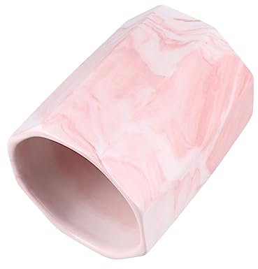 NUOBESTY Marmorierter Stiftehalter aus Keramik Achteckiger Behälter für Schminkpinsel Schreibtisch Organizer für Stifte und Kosmetik