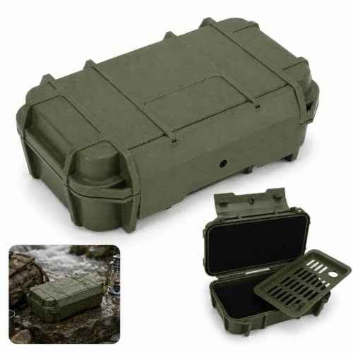 Hominas Boîte de Camping, Boîte de Rangement en Plastique ABS, Boîte à Outils de Transport Rigide, Boîte à Outils pour Instruments de sécurité pour le (Boîte étanche double