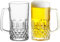 KPYZLBD Biergläser 0,5 Liter, Bierkrug mit Henkel 2er Set, Glas Maßkrug für Partys, Bars, Restaurants, Bierfeste, Bierglas Spülmaschinenfest