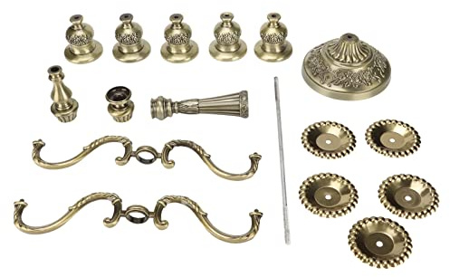 LetCart Candélabre à 5 bras en métal résistant aux rayures pour mariage et fête, design vintage, 31,8 cm de haut