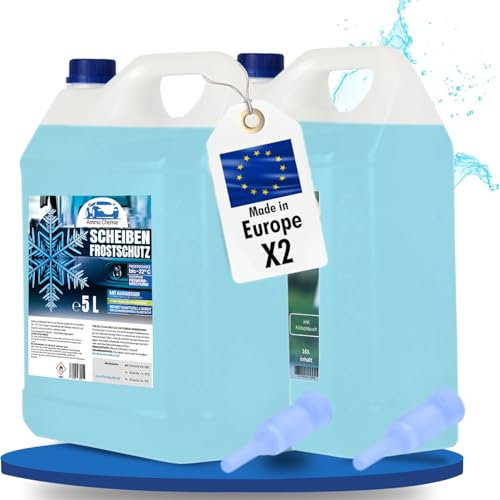 AMMO CHEMIE® Scheibenfrostschutz 2x5 L [MADE IN EUROPE] - ScheibenfrostschutzKonzentrat für klare Sicht – Scheibenfrostschutzbis -22°C