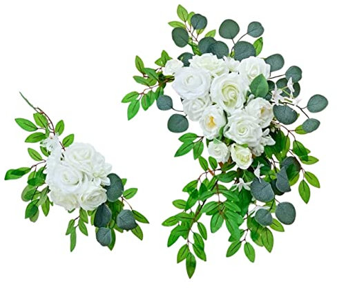 TOPPERFUN 1satz Kunstblumen Hochzeit Bogen Dekoration Hochzeitsblumen Swag Für Empfang Und Fotos Romantische Hintergrundgestaltung Langlebige Und Realistische Gestaltungselemente