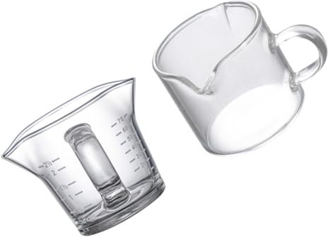 PartyKindom 2stücke Transparenter -messbecher Milliliterbecher Zum Messen Von Joghurt Saft Kaffee Und Anderen Getränken Einfach Zu Reinigen Für Geburtstage Hochzeiten Partys