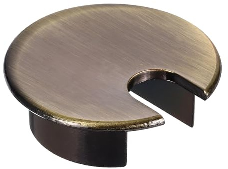 sourcing map Desk Grommet 1.4 Inch, Zinc Alloy Round Desk Hole Cover Wire Cable Cord Organizer for Home Office Computer Table Cables, 35mm, Bronze