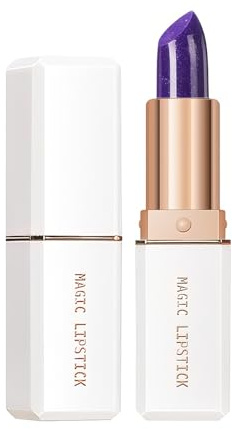 Qwesure Xixi Rouge à Lèvres Changeant de Couleur Résistant à l'Eau, Mat Rouge à Lèvres - Longue Tenue, Hydratant, Brillant, Non Collant, Sans Transfert, Baume a Levre Teinté #04Lilas