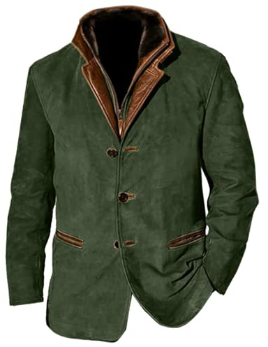 GXYANiaoy trachtenanzug Herren - Slim Fit Freizeit Langarm Trachtenjacke Strickjacke Traditioneller Übergangsjacke Wärmer Winddicht Wolljacke Janker Festliche