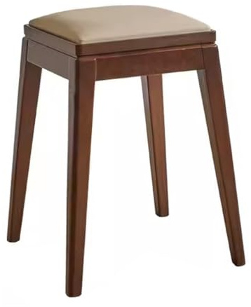 Silla de escritorio apilable de madera, taburete corto versátil para comedor, maquillaje, entrada y sala de estar, perfecto para dormitorio y uso cosmético