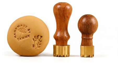 Personalisierter Messing-Tonstempel mit Logo für Keramik & Töpfern | Individuelle Gravur von Namen & Motiven, unterschiedliche Größen, scharfe Abdrücke bei Keramikarbeiten