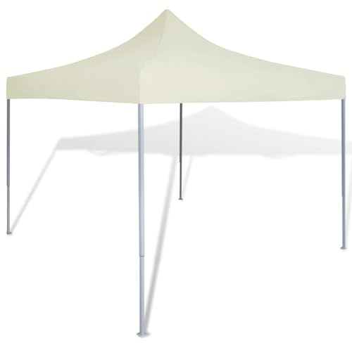 Tonnelle de Jardin Pliable, Tente de Réception Pavillon Barnum de Jardin Crème 3 x 3 m