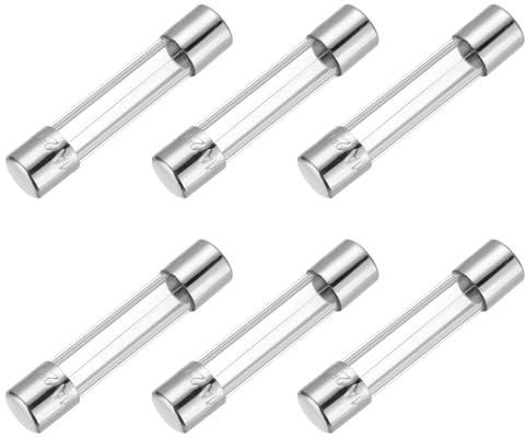 QUARKZMAN 6er Packung 1A Glassicherung 6x30mm Träge Feinsicherung 250V | Sicherungen, für Haushaltsgeräte