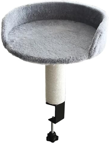Katzen-Schreibtischbett abnehmbar – 14,17 x 12,2 x 12,2 Zoll Katzenbett am Schreibtisch befestigen | Effizienter Platz, weicher Nestaufsatz für Haustiere, Katzen, Kätzchen, drinnen im Wohnzimmer, Schl