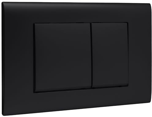 Plaque de commande WC suspendu，Compatible avec Geberit Sigma Gamme， UP300 & UP320，équipé d'une ceinture de régulation de débit et d'un panneau fixe ，Dimensions 246 × 164 mm | Mat（noir）