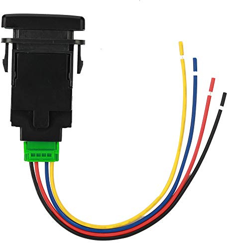 FILFEEL Interruttore a Pulsante 12V con Doppi Indicatori Luminosi a LED e Installazione Semplice