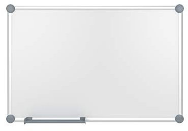 MAUL Whiteboard 2000 MAULpro 60 x 90 cm | Magnetische Wandtafel aus Aluminium mit Stiftablage für Whiteboard Marker | Trocken abwischbar | Kratzfeste Oberfläche | Quer- und Hochformat | Grau