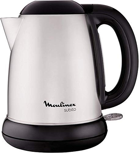 Moulinex BY540D10 Bollitore Elettrico 2200w lt1,7 Preparazione Colazione Arredo tavola, 2000 W, 7 Cups, 1 Decibel, Inossidabile, Acciaio e Nero