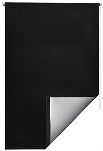 Sol Royal Thermorollo SolReflect T42 Verdunkelungsrollo 45x160 cm Rollo Schwarz - Rollos für Fenster ohne Bohren mit Thermobeschichtung - Wärmeschutzrollo Thermo Rollo zum Klemmen, Klemmfix Rollo