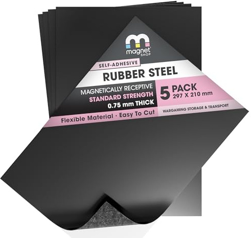 A4 Självhäftande järnark i gummi (magnetiskt mottaglig yta) från The Magnet Shop (5)