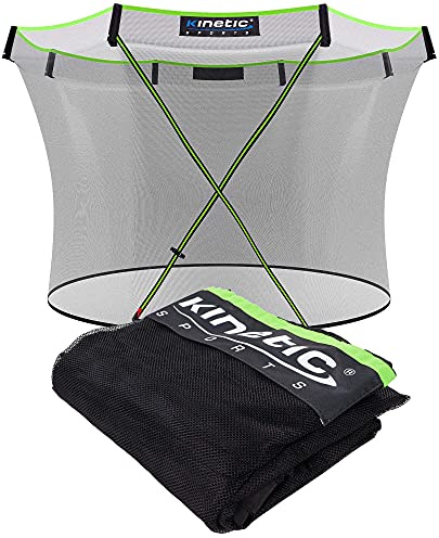 Kinetic Sports Trampolin Sicherheitsnetz für Ultimate PRO Gartentrampoline ø 244/305/366/427 cm - Mit Reißverschluss und Sicherheitsclips, UV beständig, Ersatznetz Fangnetz Schutznetz
