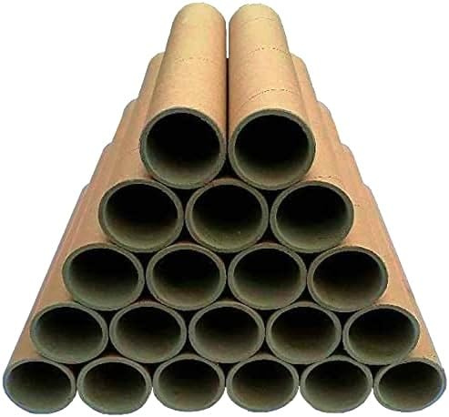 Elix Rotoli per fai da te, 10-25 cm, rotondi in cartone, tubi di carta, marrone, decorazione fai da te, modellismo, fai da te (25 cm/20 pezzi)