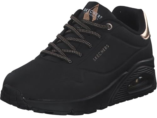 Skechers UNO - Shimmer Away dam Sneaker, Svart, 37.5 EU