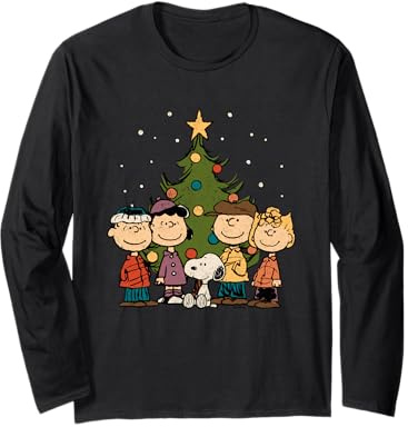 Peanuts - Gruppo di Natale delle Arachidi Maglia a Manica