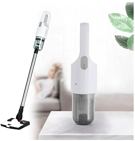 Aspirateur Balai sans Fil, 12000Pa Aspirateur De Table sans Fil Rechargeable Filtre Hepa, pour Poils d'animaux Maison Voiture,White