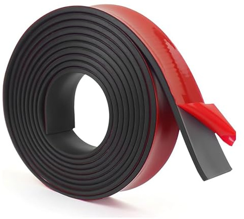 CLKE Bande en caoutchouc auto-adhésive, tapis en néoprène, film d'étanchéité, couverture, loisirs créatifs (25mm x 3mm x 4m), adhesive rubber tape neoprene 3mm, bande de roulement pneu
