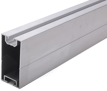 Solarprofil - Montageschiene 80x40 mit zwei Nuten (8,5mm/10,5mm), Aluminium pressblank - Aluminiumprofile Aluminium Profil Alu Profile Montage Systemprofil Zuschnitt: 850mm