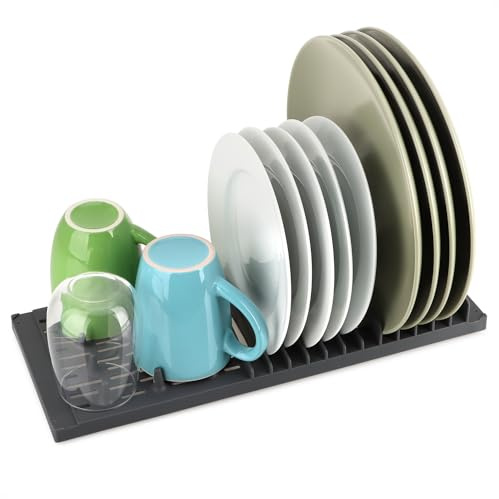com-four Abtropfgestell aus Kunststoff, 40×16 cm Spülablage, Praktischer