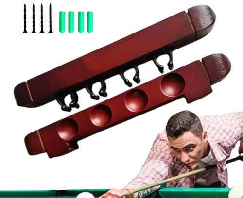 Billard Queue Halter 4 Billardkeuclips Billard Queue Halter Wandhalterung für Billard Queue Pool Zubehör Elegant und Robust