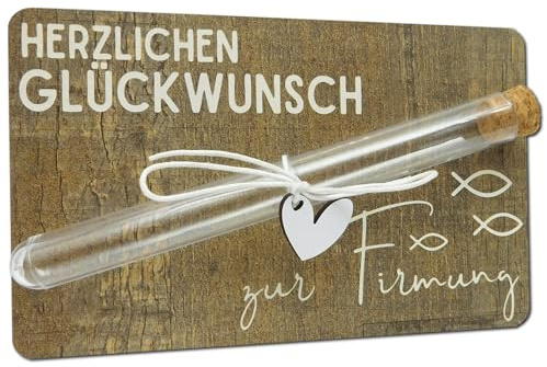 Geschenk zur Firmung I Originelles kleines Geldgeschenk & Gutscheinidee I Geldgeschenk Firmpate I Geldgeschenke & Geldverpackung I Karte mit Gravur Herzlichen Glückwunsch zur Firmung