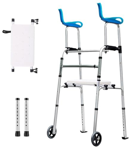 Leichter aufrechter Gehhilfe, faltbarer Lauflernhilfe für ältere Menschen, Stehrollator Lauflernhilfe mit Armlehne - Perfekte Mobilitätsunterstützung für Behinderte Senioren Erwachsene