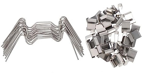 Milisten 100piezas Clips para Invernadero w y z Acerco Inoxidable Unidades Fijación Resistente para Paneles Jardín y Semilleros Protectores Frente Inclemencias