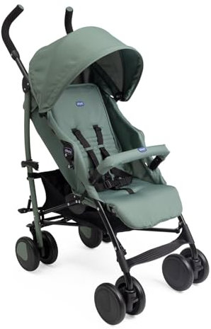 Chicco Echo Lite Passeggino Leggero da 0 Mesi a 22 kg, Schienale Reclinabile in 4 Posizioni, Seduta Spaziosa, Manicotto Paracolpi, Chiusura a Ombrello, Freni Gemellati e Ruote Anteriori Girevoli