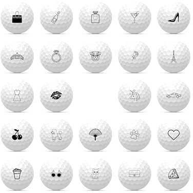 MYNT Premium Golfbälle mit 24 verschiedenen Motiven für Männer - Perfektes Golfgeschenk zum Geburtstag Vatertag Herrentag Männertag Ambition.Tour - Gentlemen Edition (24 Golfbälle)