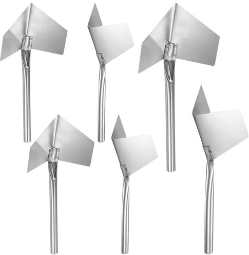 6 pezzi di utensili per intonacatura, cazzuole angolari, strumento per modellare gli angoli, spatola ad angolo di 90 gradi in acciaio inox, cazzuola angolare interna ed esterna