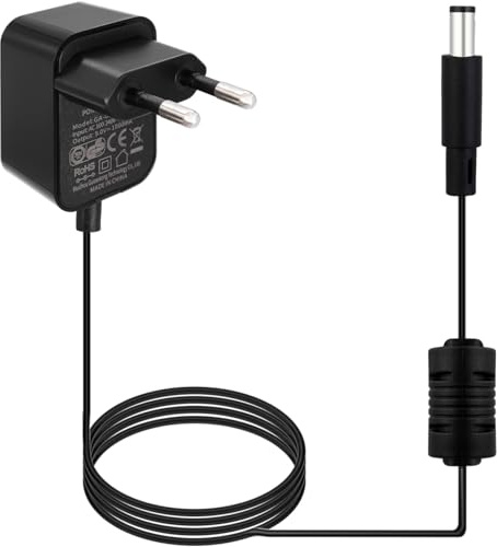 HOEREV Gitarrenpedal Netzteil 9V DC Netzkabel Strom 1A 1000 mA Spitze Negativ für Gitarrenpedal Netzteil (9V1A), EU, EU 9V1A 1 Stecker